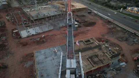 Overhead construction crane Stock Footage 239342663
