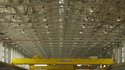 Overhead Crane With Mobile Crane Stock Footage 62090124