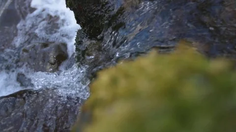Overhead Dolly Waterfall with Foam 스톡 동영상 85102396