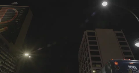 Overhead driving plate - Carson Avenue at 1st Street, Las Vegas Stock Footage 294355659