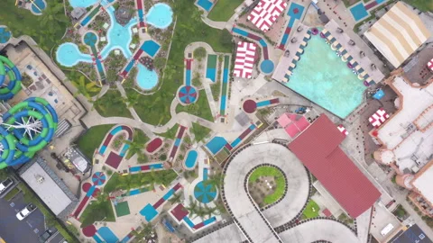 Overhead Drone aerial of Mini Golf Course in California Video stock 174991520