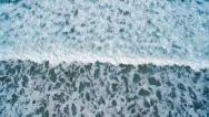 Overhead Drone Footage Of Splashing Ocean Waves Stock Footage