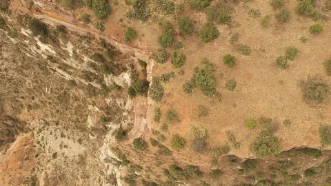 Overhead drone shot of mountain ridge in... | Stock Video | Pond5