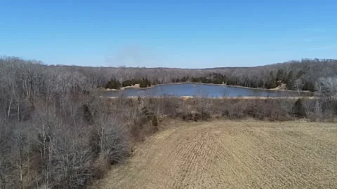 Overhead drone video Duncan Lake located at Land Between the Lakes KY Stock-Footage 344615151