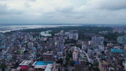 Overhead Drone View of Dhaka Traffic timelapse in Motion Stock Footage 307472065