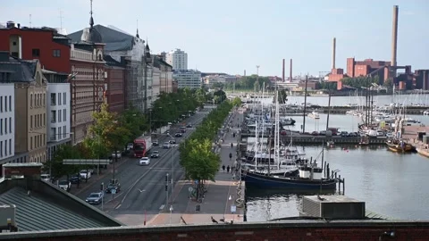 Overhead of E75 Road in Helsinki Video stock 245381557