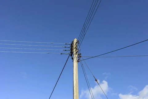 Overhead Electric Cables Stock Photos