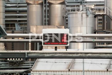 Overhead on a factory terrain Stock Photos