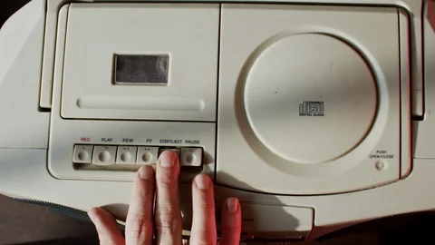 Overhead Fast Forward Cassette Player 스톡 동영상 106394823