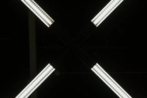 Overhead Fluorescent Lighting Units Stock Photos
