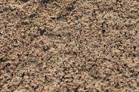 Overhead full frame view of sand grains with rough texture at beach Stock Photos