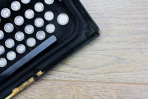 Overhead image of an old fashioned typewriter Stock Photos