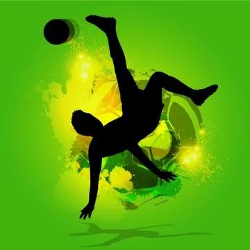 Overhead kick background Stock Illustration