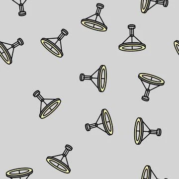 Overhead lighting living room vector seamless pattern Stock Illustration