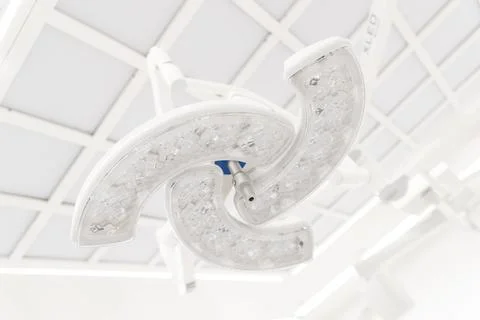 Overhead lights of an operating room Stock Photos