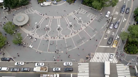 Overhead NYC Park Stock Footage 121164279