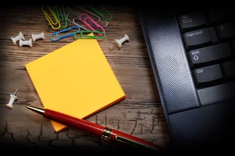 Overhead Office Desktop Stock Photos