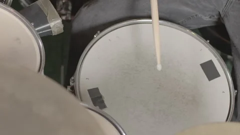 Man Playing Snare Drum with Cross Stick Stock Video Pond5