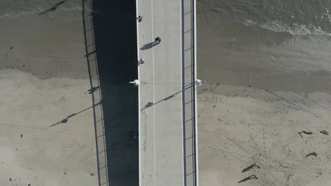 Overhead Pier Drone Stock Footage 115239985