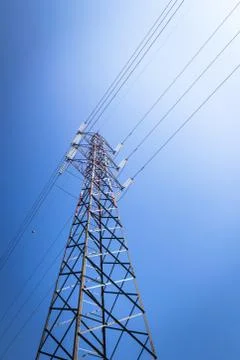 Overhead power line Stock Photos