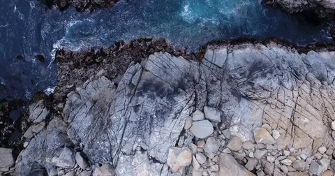 Overhead of rocky islands  Stock Footage 76203838
