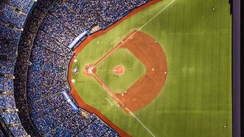 Overhead of Rogers Centre time lapse at night Vídeo Stock 119135253