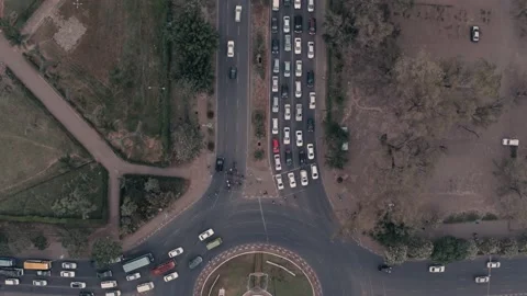 Overhead Roundabout in Nairobi CBD 스톡 동영상 130699659