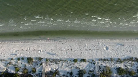 Overhead Sanibel Beach 库存影片 148251412
