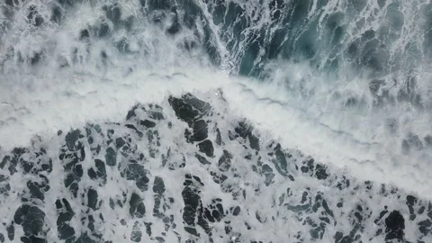 Overhead sea waves aerial background Stock Footage 130351817