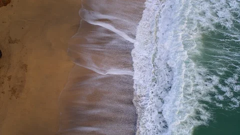 Overhead Shot of Beach Stock Footage 129098597