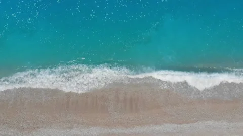 Overhead shot from crystal clear beach in the Maldives Stock Footage