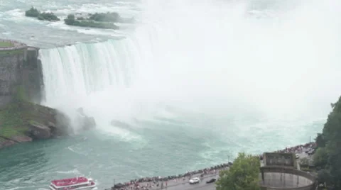 Overhead shot of the Niagara Falls Stock Footage 41178434