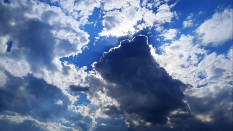 Overhead Shot of rain cloud come ; weather change Stock Footage 158062748