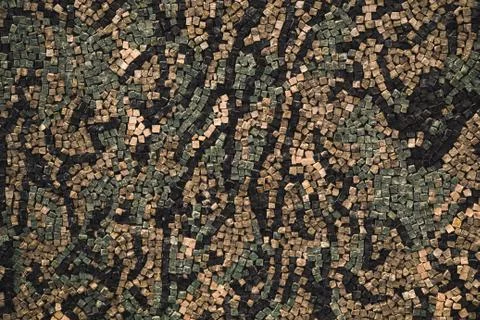 Overhead shot of several multicolored rectangular tiles Stock Photos