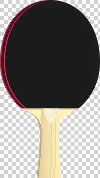 An overhead studio shot of a ping pong paddle in a neutral tone on a dark b.. Illustration