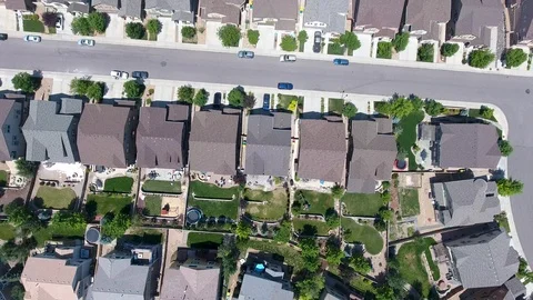 Overhead suburbs Video stock 91827899