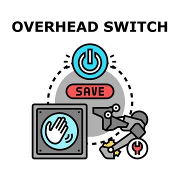 Overhead switch concept vector illustration and icon Stock Illustration