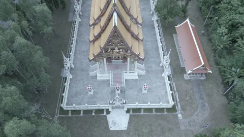 Overhead Temple and back down Stock Footage 296128362