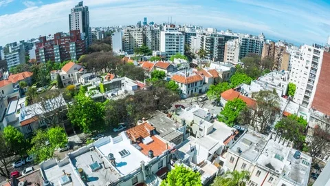 Overhead timelapse view on the traffic in Montevideo Stock Footage 72630652