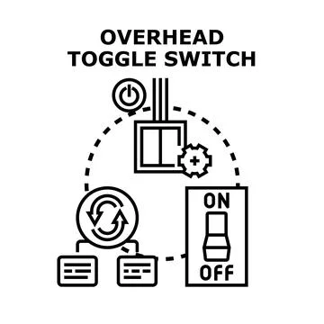 Overhead toggle switch concept vector illustration Stock Illustration