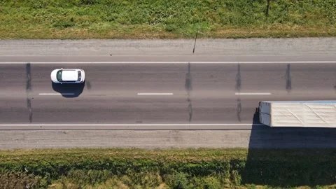 Overhead top view of speedway road Stock Footage 141842128