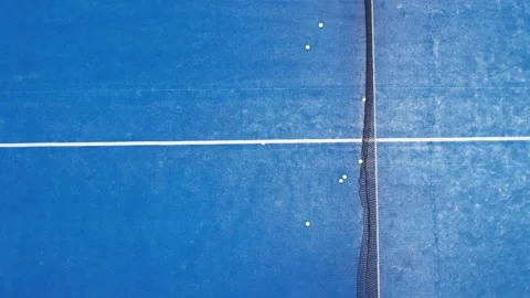 Overhead tracking shot of padel net The Concept of Division Stock-Footage 322812465
