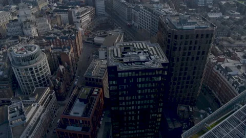 Overhead Transition of Buckingham Green during winter, 4K Stock Footage 175230839