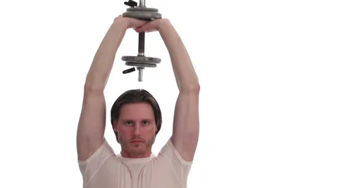 Overhead Triceps Extension Stock Footage 60006521