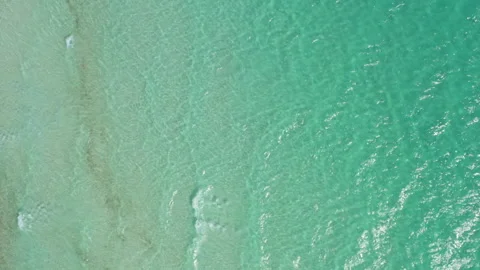 Overhead Turquoise Ocean Waves Stock Footage 268774523