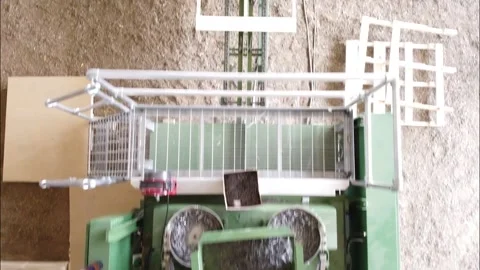 Overhead Video Of Pallet Machine Stock Footage 201625055