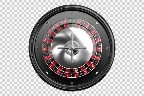 Overhead view of 3D roulette wheel Stock Photos