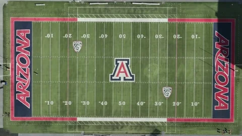 Overhead View Of Arizona Stadium With Artificial Field Turf On The Stock Footage 219924276