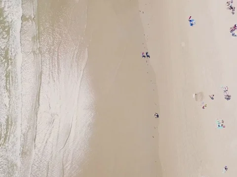 Overhead View of Beach Видео 76632939