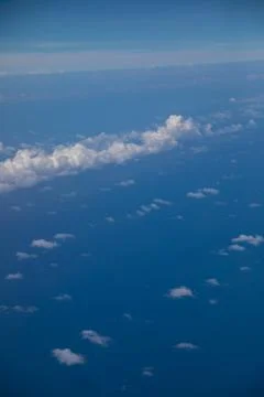Overhead view of a beautiful cloud formation above the ocean during daylight Foto stock